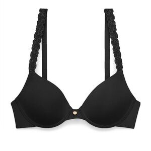 NATORI Pure Luxe Custom Coverage Contour Underwire Bra Black Size 32D